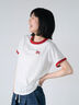 3D刺繍リンガーTシャツ（オフホワイト/グリーン/サックスブルー/ネイビー）｜ehka sopo（エヘカソポ）通販