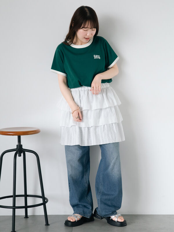 VIP特価★関送込★立体的な刺繍のロゴが可愛いTシャツ デザインが選べる立体ロゴ刺繍Tシャツ「T1251」