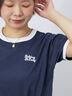 3D刺繍リンガーTシャツ（オフホワイト/グリーン/サックスブルー/ネイビー）｜ehka sopo（エヘカソポ）通販