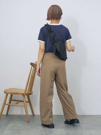 3D刺繍リンガーTシャツ（オフホワイト/グリーン/サックスブルー/ネイビー）｜ehka sopo（エヘカソポ）通販