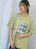 フォトプリントオーバーシルエットTシャツ（グリーン）｜ehka sopo（エヘカソポ）通販