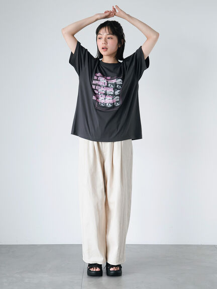 フォトプリントオーバーシルエットTシャツ（オフホワイト/チャコールグレー/グリーン/ブルー）｜ehka sopo（エヘカソポ）通販