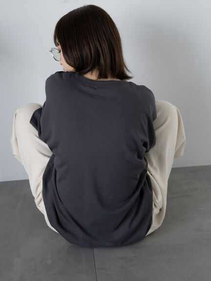 フォトプリントオーバーシルエットTシャツ（オフホワイト/チャコールグレー/グリーン/ブルー）｜ehka sopo（エヘカソポ）通販
