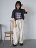 フォトプリントオーバーシルエットTシャツ（オフホワイト/チャコールグレー/グリーン/ブルー）｜ehka sopo（エヘカソポ）通販