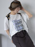 フォトプリントオーバーシルエットTシャツ（オフホワイト/チャコールグレー/グリーン/ブルー）｜ehka sopo（エヘカソポ）通販