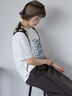 フォトプリントオーバーシルエットTシャツ（オフホワイト/チャコールグレー/グリーン/ブルー）｜ehka sopo（エヘカソポ）通販