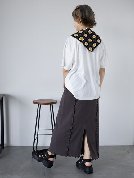 フォトプリントオーバーシルエットTシャツ（オフホワイト/チャコールグレー/グリーン/ブルー）｜ehka sopo（エヘカソポ）通販