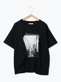 プリントタックTシャツ（ブラック）｜ehka sopo（エヘカソポ）通販