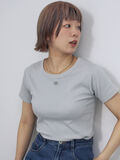 リボンチャーム付き半袖カットソー（グレー）｜ehka sopo（エヘカソポ）通販