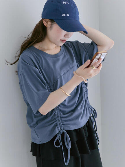 ドロストTシャツ（オフホワイト/チャコールグレー/ピンク/ネイビー）｜ehka sopo（エヘカソポ）通販