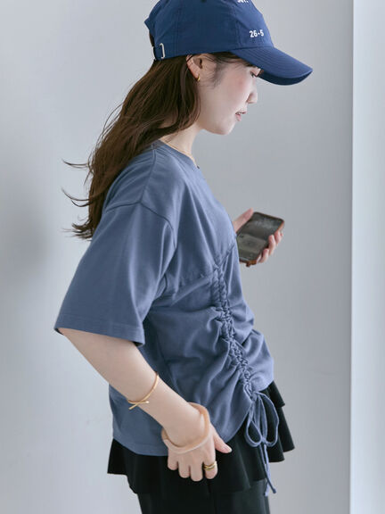 ドロストTシャツ（オフホワイト/チャコールグレー/ピンク/ネイビー）｜ehka sopo（エヘカソポ）通販