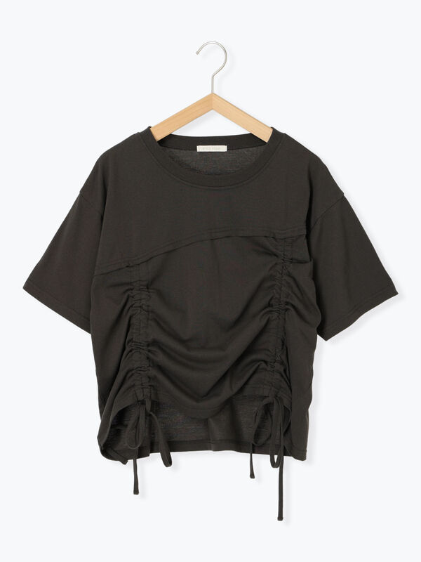 セール】 ドロストTシャツ（オフホワイト/チャコールグレー/ピンク