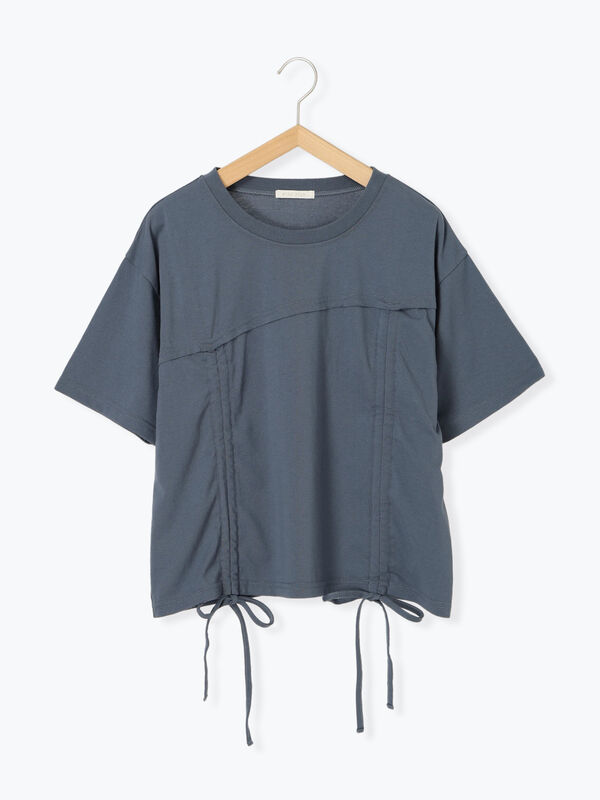 セール】 ドロストTシャツ（オフホワイト/チャコールグレー/ピンク