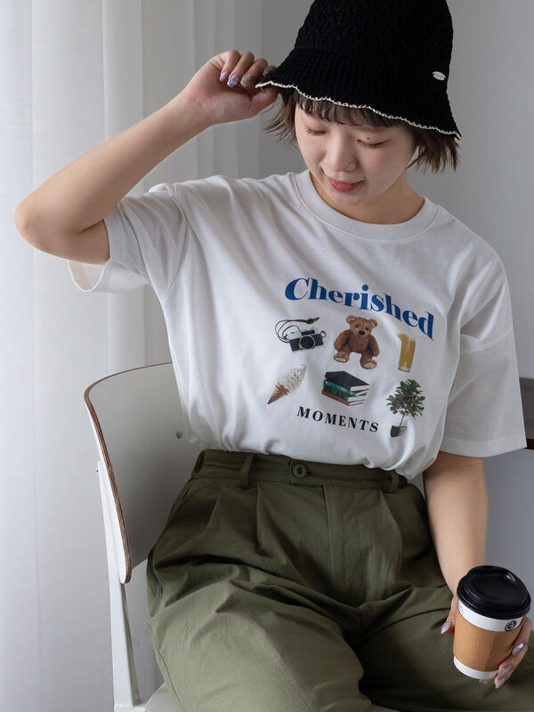 フォトプリントTシャツ（オフホワイト）｜ehka sopo（エヘカソポ）通販