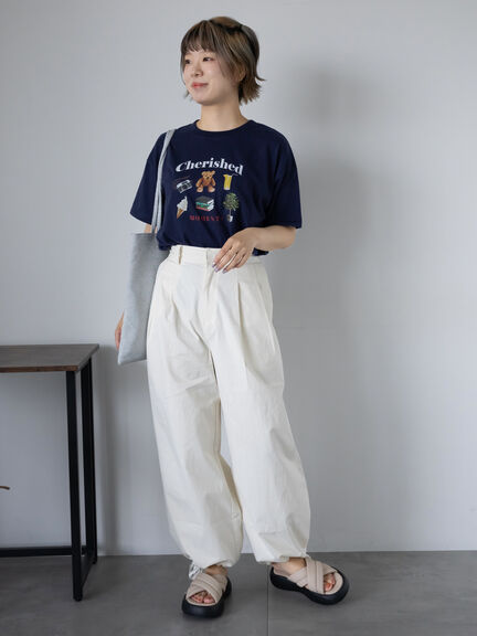 フォトプリントTシャツ（オフホワイト/グリーン/ネイビー）｜ehka sopo（エヘカソポ）通販