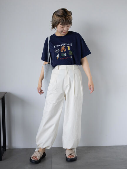 フォトプリントTシャツ（オフホワイト/グリーン/ネイビー）｜ehka sopo（エヘカソポ）通販