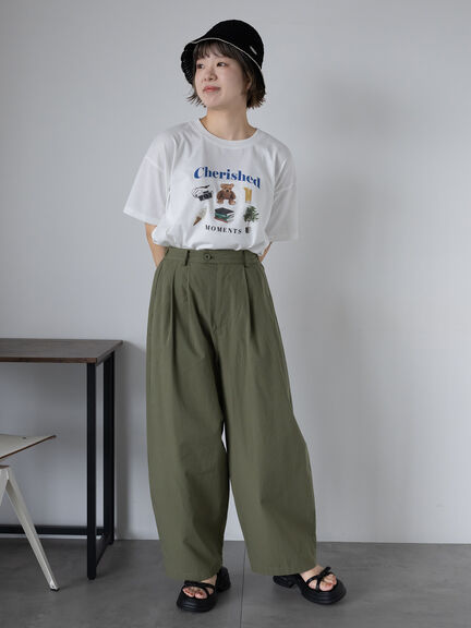 フォトプリントTシャツ（オフホワイト/グリーン/ネイビー）｜ehka sopo（エヘカソポ）通販