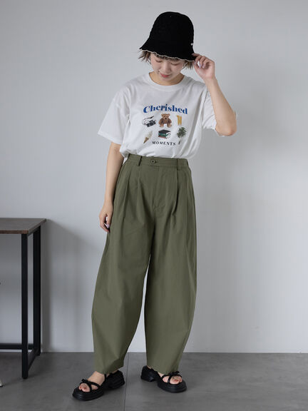 フォトプリントTシャツ（オフホワイト/グリーン/ネイビー）｜ehka sopo（エヘカソポ）通販