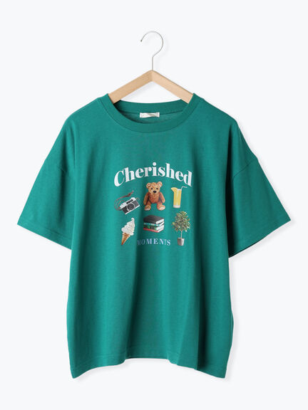 フォトプリントTシャツ（オフホワイト/グリーン/ネイビー）｜ehka sopo（エヘカソポ）通販