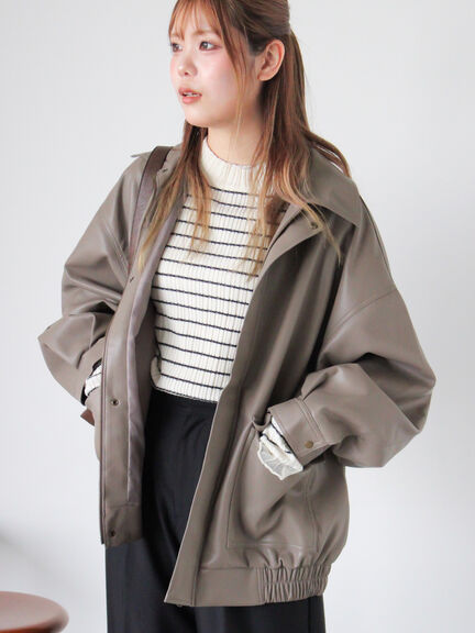 ehka sopo sm2 サマンサモスモス 可愛いジップアウター セール フリルジップブルゾン（オフホワイト⁄グレー