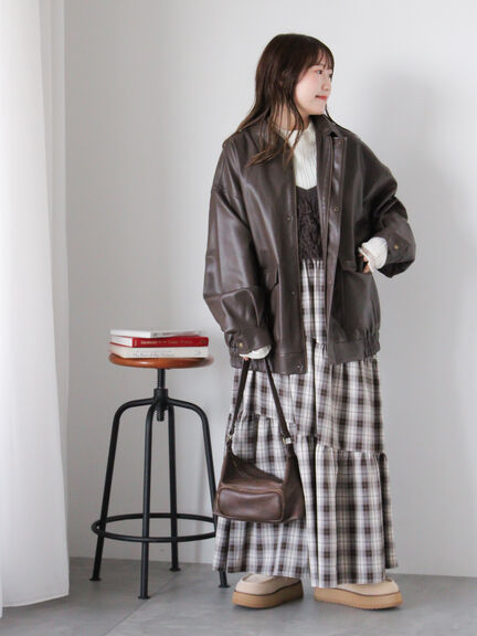 エコレザージャケット（ブラック/モカ/ブラウン）｜ehka sopo（エヘカソポ）通販