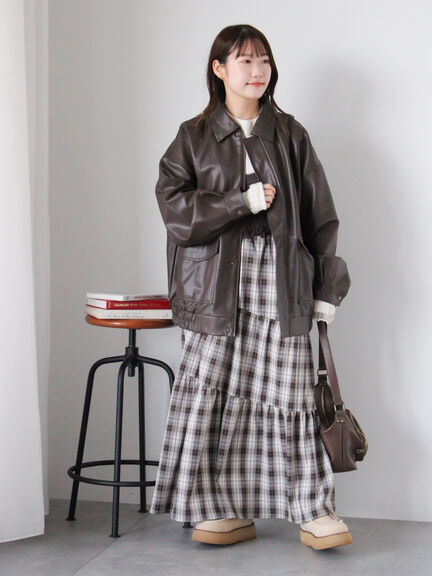 エコレザージャケット（ブラック/モカ/ブラウン）｜ehka sopo（エヘカソポ）通販