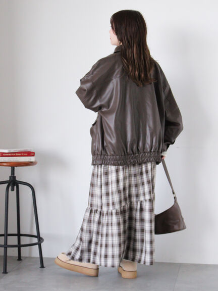 エコレザージャケット（ブラック/モカ/ブラウン）｜ehka sopo（エヘカソポ）通販