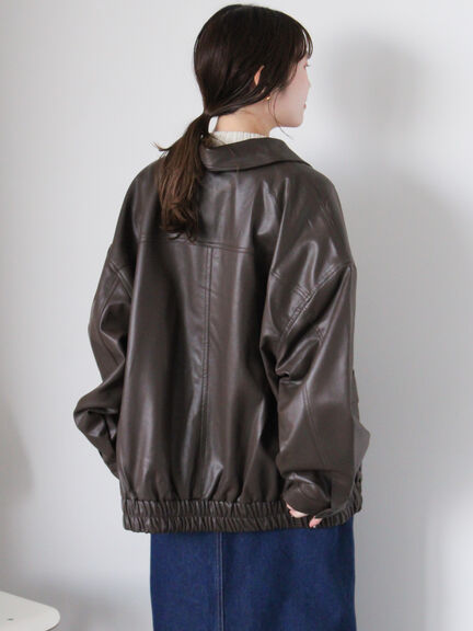 エコレザージャケット（ブラック/モカ/ブラウン）｜ehka sopo（エヘカソポ）通販