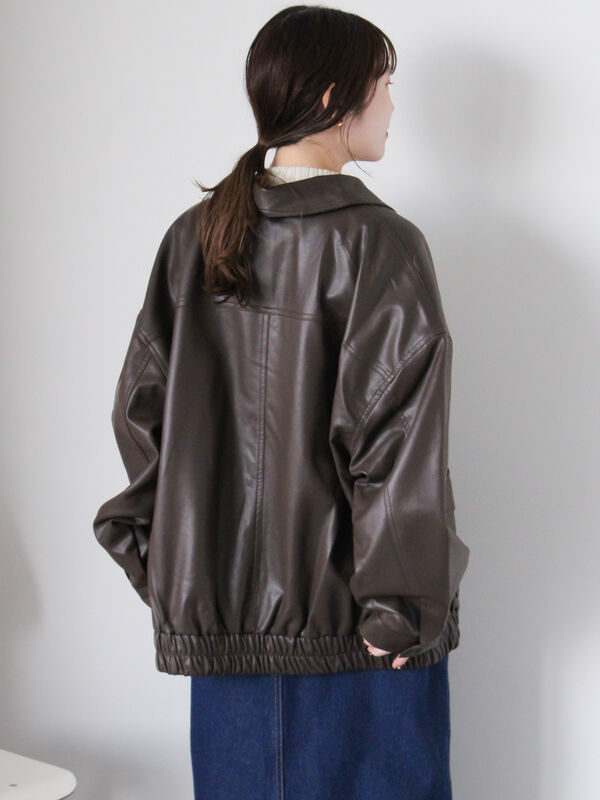 セール】 エコレザージャケット（ブラック/モカ/ブラウン/アウター
