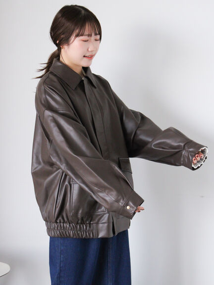エコレザージャケット（ブラック/モカ/ブラウン）｜ehka sopo（エヘカソポ）通販