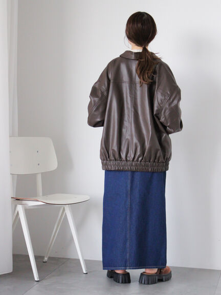エコレザージャケット（ブラック/モカ/ブラウン）｜ehka sopo（エヘカソポ）通販
