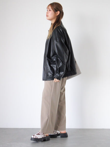 エコレザージャケット（ブラック/モカ/ブラウン）｜ehka sopo（エヘカソポ）通販