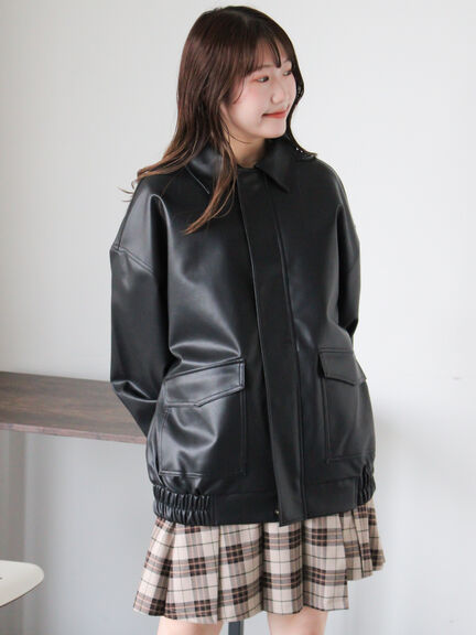 エコレザージャケット（ブラック/モカ/ブラウン）｜ehka sopo（エヘカソポ）通販