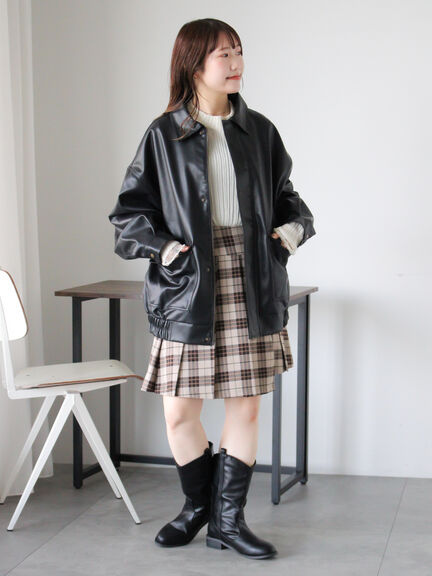 エコレザージャケット（ブラック/モカ/ブラウン）｜ehka sopo（エヘカソポ）通販