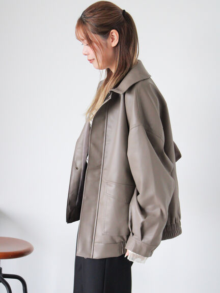エコレザージャケット（ブラック/モカ/ブラウン）｜ehka sopo（エヘカソポ）通販