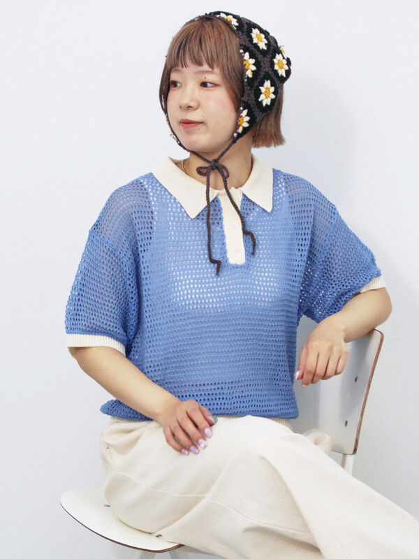 beck and call ニットポロ B:MING by BEAMS（ビーミング by ビームス）接触冷感 UVカット
