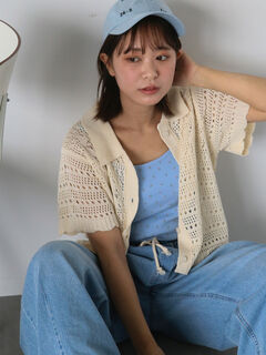 新品、未着用【Bicolor Knit Polo（バイカラーニットポロ）】 ONCILY（オンシェリー）の「BICOLOR KNIT POLO / バイカラー