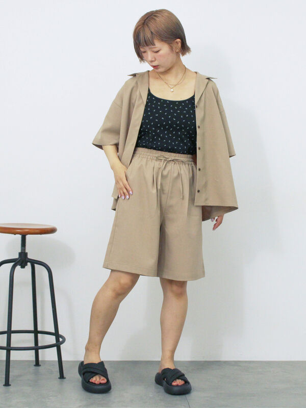 セール】 イージーショートパンツ（グレー/ベージュ/グリーン/ボトムス