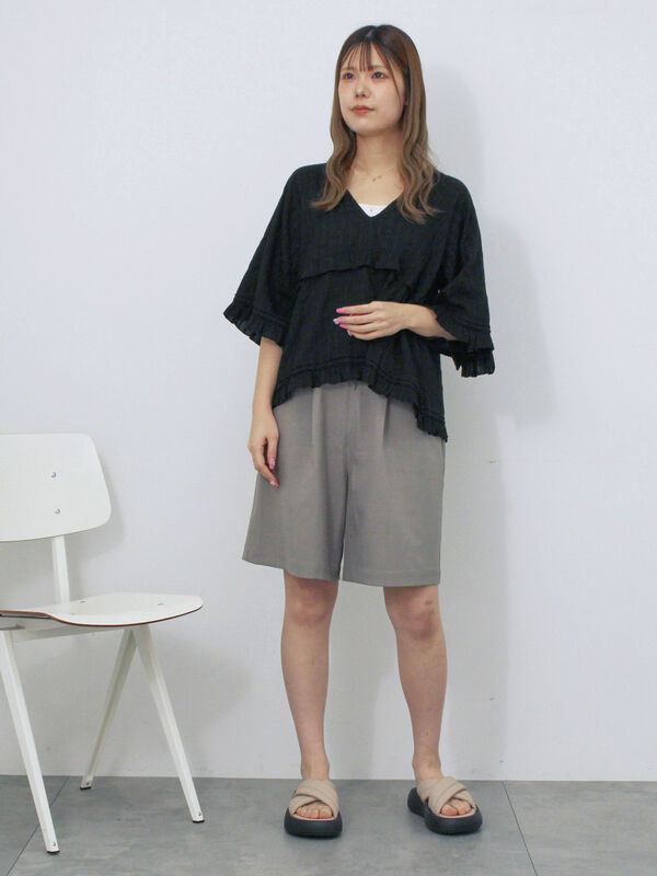 etretokyo ツイードショートパンツ　グレーS マルチヤーンツイードショートパンツ / GRACE CONTINENTAL