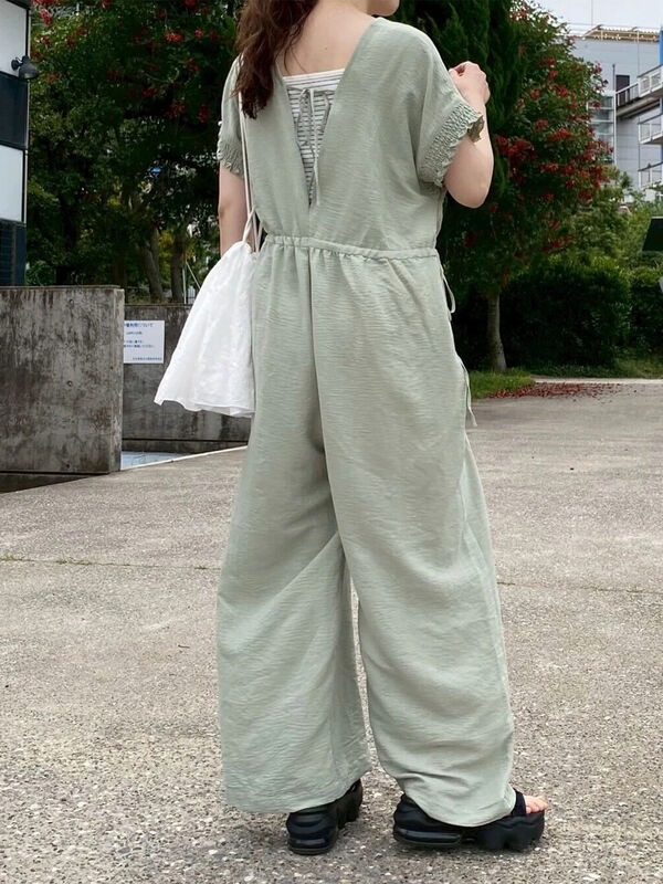 Vネックオールインワン　ehka sopo セール】Vネックオールインワン（その他パンツ）｜ehka sopo
