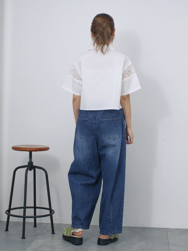 ブラウス シャツ レースパッチワークシャツ レディース セール】レースパッチワークシャツ（シャツ/ブラウス）｜CRAFT