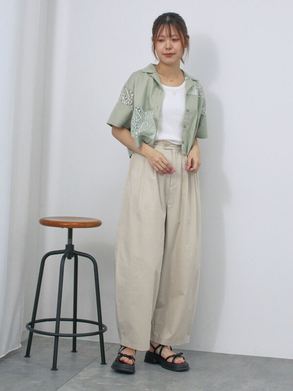 Hella パッチワーク レース ブラウス　アイボリー 23 Hella SUMMER COLLECTION【 PATCHWORK RACE BL / PATCHWORK