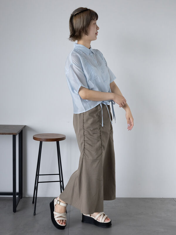 たんぽぽ様 セール】 ドロストシャツ（グレー/ピンク/サックスブルー/キナリ