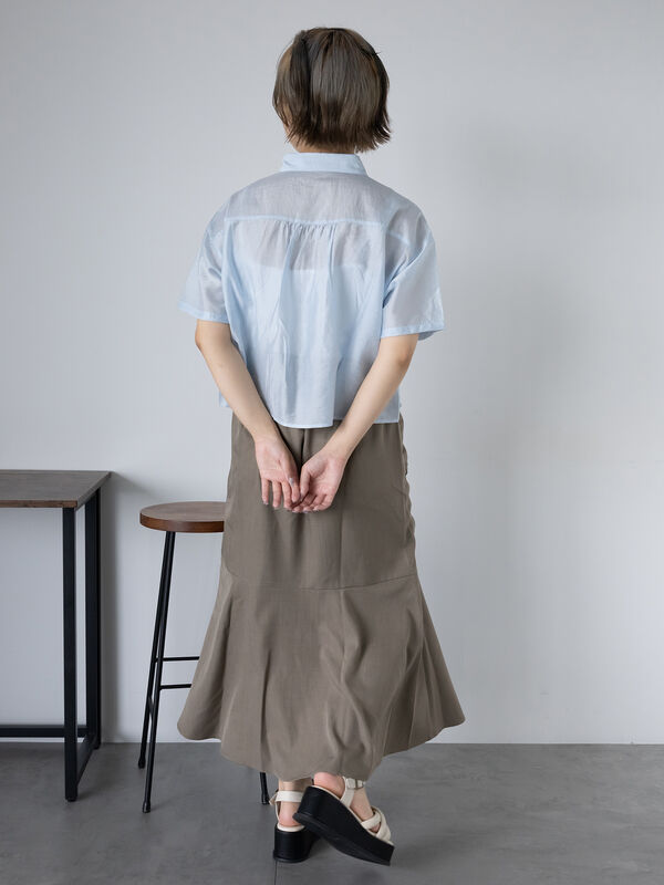 セール】 ドロストシャツ（グレー/ピンク/サックスブルー/キナリ