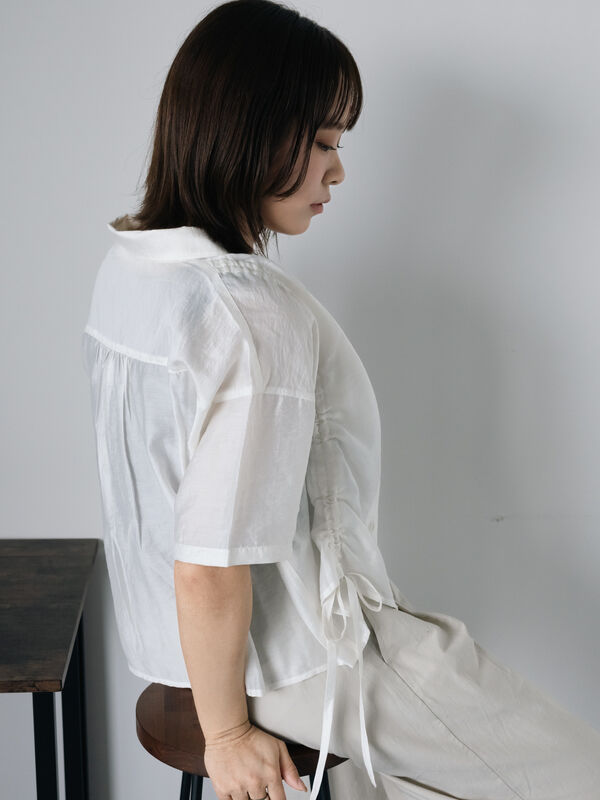 セール】 ドロストシャツ（グレー/ピンク/サックスブルー/キナリ