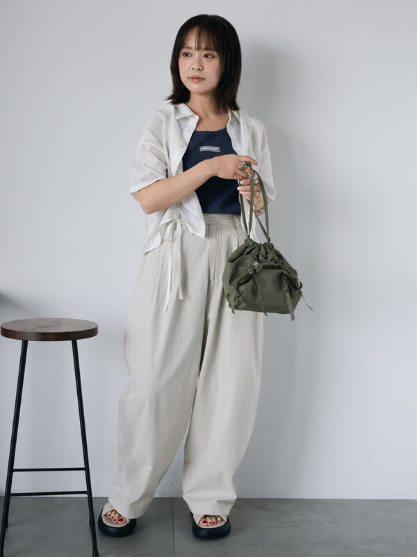 たんぽぽ様 セール】 ドロストシャツ（グレー/ピンク/サックスブルー/キナリ