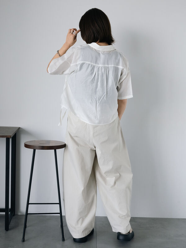 セール】 ドロストシャツ（グレー/ピンク/サックスブルー/キナリ