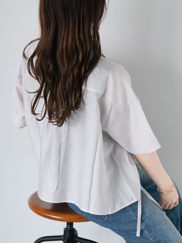 セール】 ドロストシャツ（グレー/ピンク/サックスブルー/キナリ