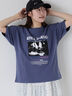 バンドプリントTシャツ（ブルー）｜ehka sopo（エヘカソポ）通販