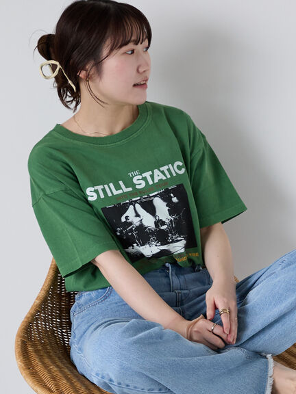 バンドプリントTシャツ（オフホワイト/チャコールグレー/グリーン/ブルー）｜ehka sopo（エヘカソポ）通販
